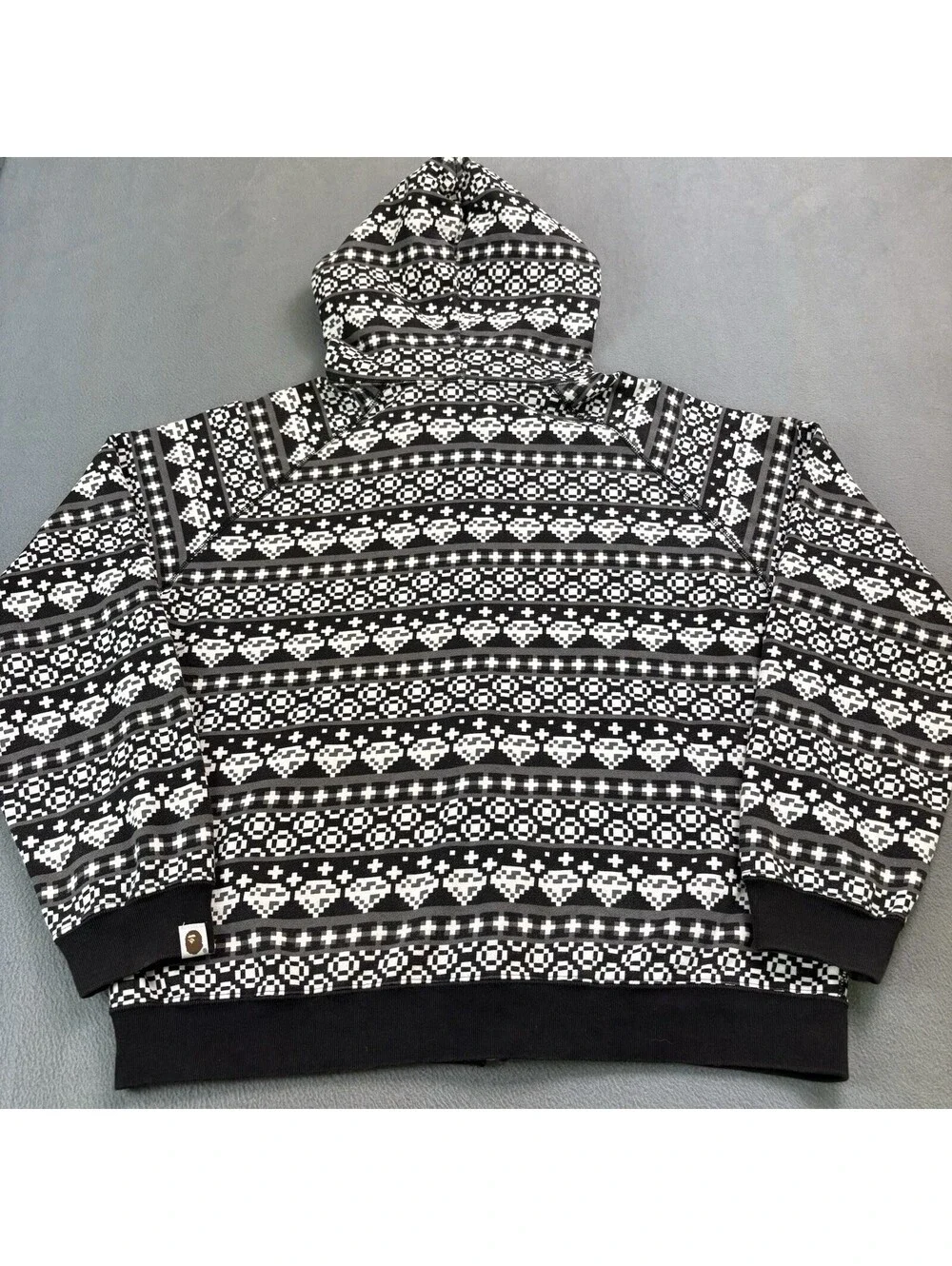 Bape Full Zip 8 Bit Diamond Hoodie Size Medium A Bathing Ape